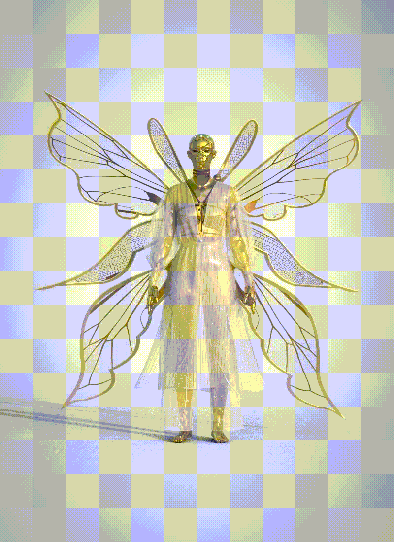 Special production winged figure