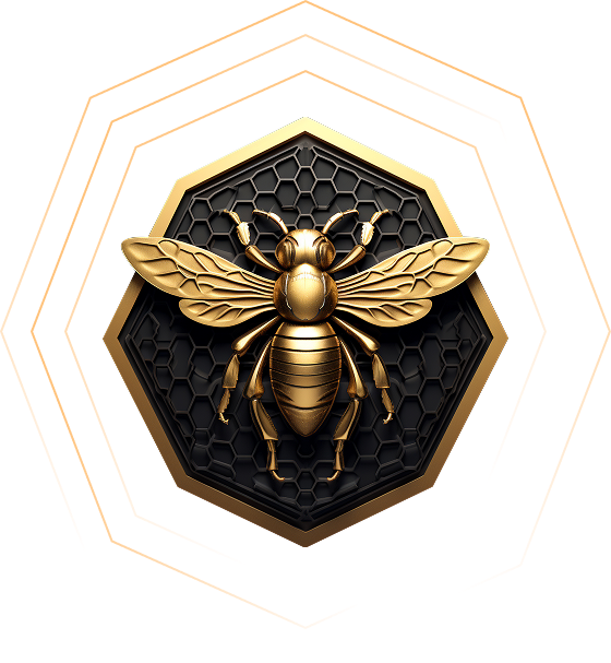 Golden bee emblem